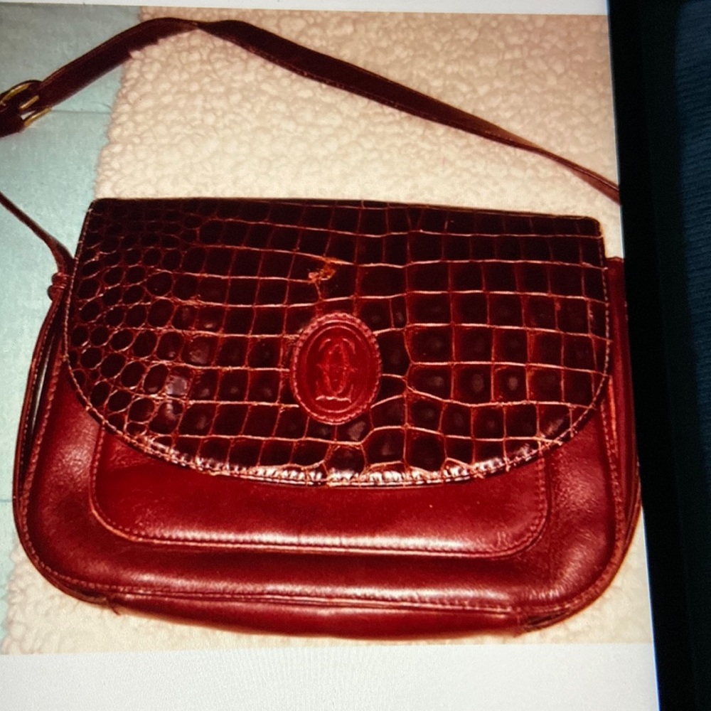 Cartier alligator bag-Bordeaux